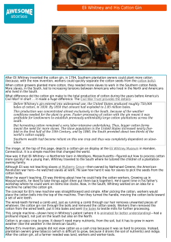 Eli Whitney and His Cotton Gin