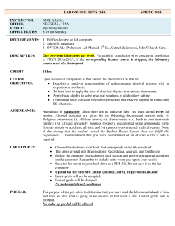 physics 203b, section 1 - SIU - College of Science