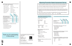 Survey - Prevention Needs Assessment Survey Overview