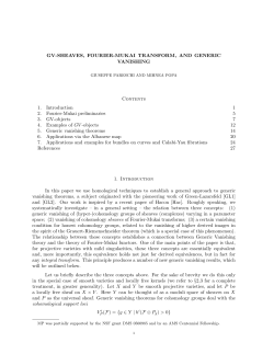 GV-sheaves, Fourier-Mukai transform, and Generic Vanishing