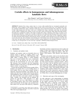 Coriolis effects in homogeneous and inhomogeneous katabatic flows