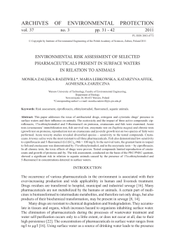 ARCHIVES OF ENVIRONMENTAL PROTECTION