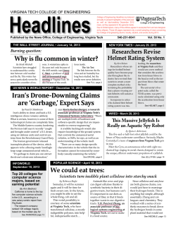 2013 Headlines  - Virginia Tech College of Engineering