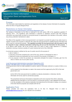 Purpose Restrictions on Owner Information Application Form