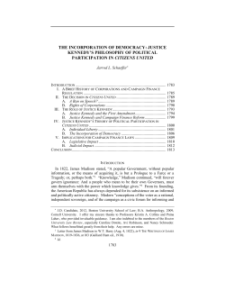 the incorporation of democracy: justice kennedy`s philosophy of
