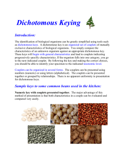 Dichotomous Keying