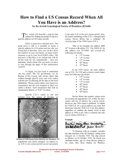 US Census - Jewish Genealogical Society of Brooklyn