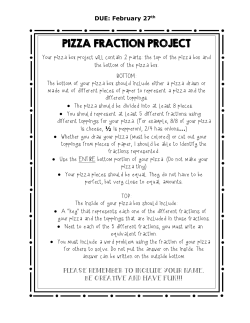 PIZZA FRACTION PROJECT