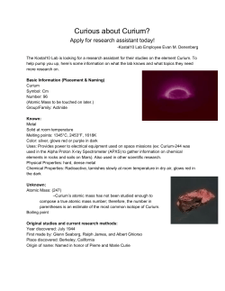 Curious about Curium? - Northbrook District 28