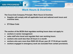 Hours of Work Partner Africa  - AIM