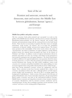 State of the art Rentiers and autocrats, monarchs and democrats