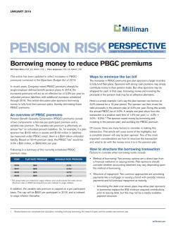 Borrowing money to reduce PBGC premiums