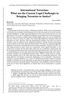 International Terrorism: What are the Current