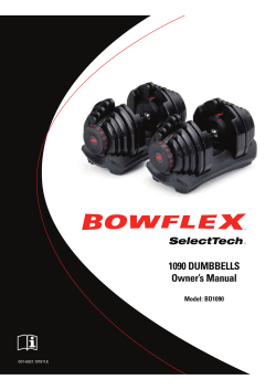 1090 DUMBBELLS Owner`s Manual - Sport