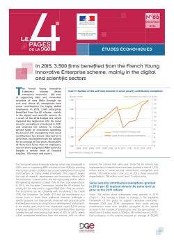 In 2015, 3.500 firms benefited from the French Young Innovative