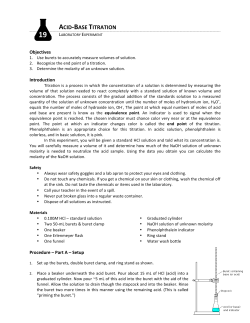 ACID-‐BASE TITRATION