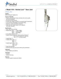 Model 1014 - Ratchet Lock&trade; Knee Joint