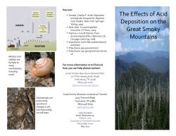 The Effects of Acid Deposition on the Great Smoky Mountains