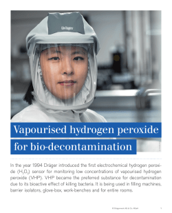 Vapourised hydrogen peroxide for bio-decontamination