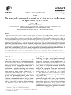 The macromolecular organic composition of plant and microbial