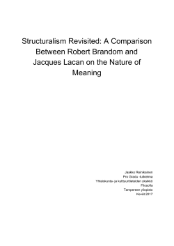 Structuralism Revisited: A Comparison Between Robert