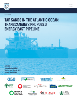NRDC: Tar Sands in the Atlantic Ocean: TransCanada`s Proposed