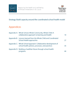 Appendix A - For the Sake of All
