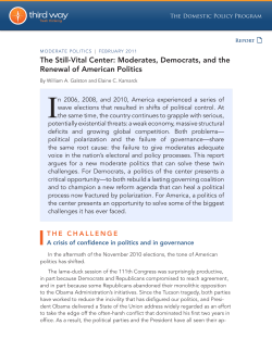 The Still-Vital Center: Moderates, Democrats, and the