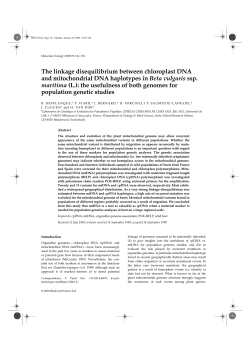 The linkage disequilibrium between chloroplast DNA and