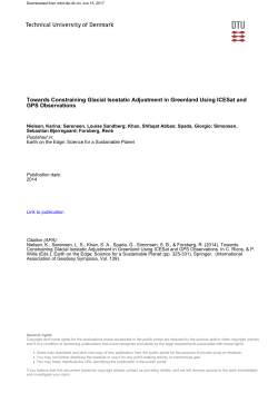 Towards Constraining Glacial Isostatic Adjustment in