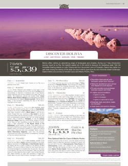 7 days discover bolivia - Gateways International