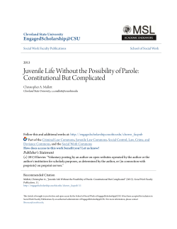 Juvenile Life Without the Possibility of Parole