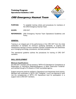CRD Emergency Hazmat Team