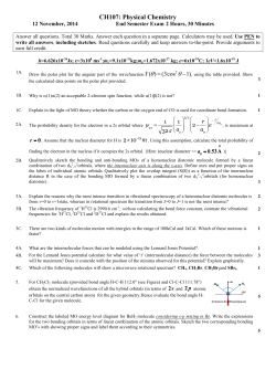 CH107: Physical Chemistry