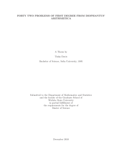 forty two problems of first degree