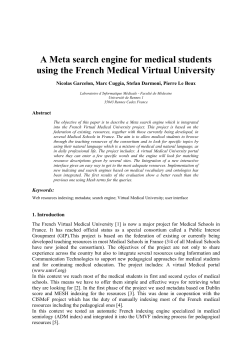 A Meta search engine for medical students using the French Medical