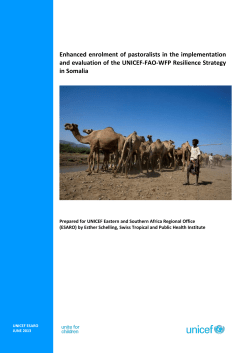 Enhanced enrolment of pastoralists in the implementation and