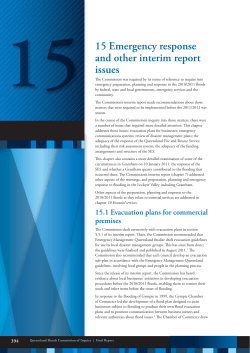 15 15 Emergency response and other interim report issues