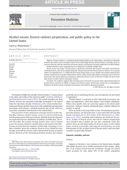Alcohol misuse, firearm violence perpetration, and public policy in