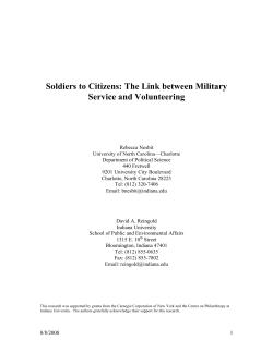 Soldiers to Citizens: The Link between Military Service and