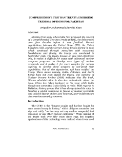 COMPREHENSIVE TEST BAN TREATY
