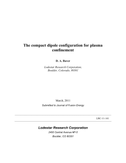 The compact dipole configuration for plasma confinement