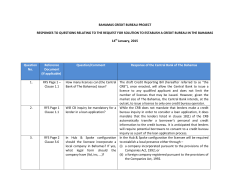 CBOB Responses - The Central Bank of The Bahamas