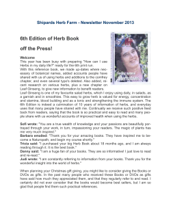 6th Edition of Herb Book off the Press!
