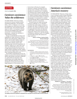 Carnivore coexistence - Oregon State University