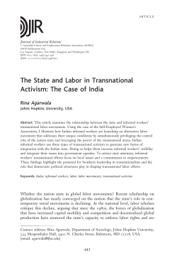 The State and Labor in Transnational Activism