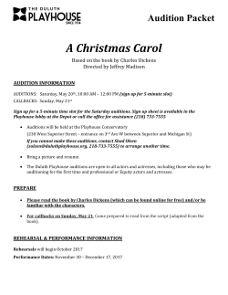 A Christmas Carol - The Duluth Playhouse
