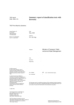 Summary report of classification tests with fireworks