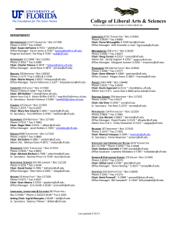 CLAS Phone Lists - College of Liberal Arts and Sciences