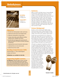 Sound Waves - Delta Education